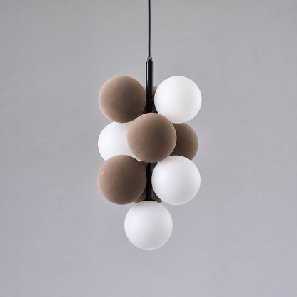 Palina vertical vs horizontal cluster arrangement comparison side by side balloon bubble PVC pendant orientation choice helper modern retro