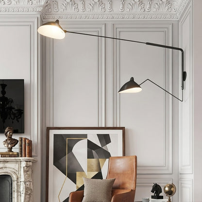 Pavo 31 inch matte white mid century wall sconce Scandinavian living room minimalist neutral palette modern interior
