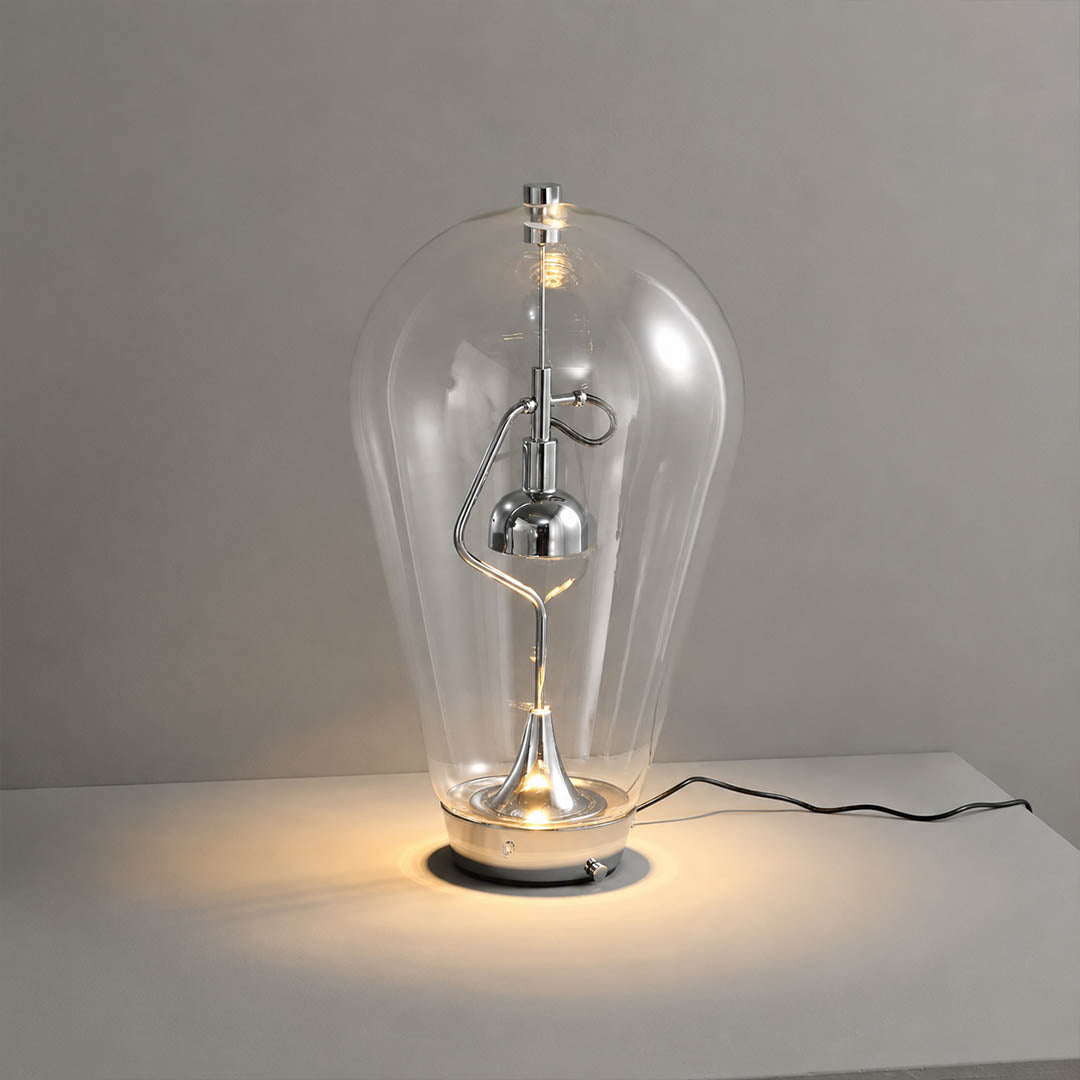 Pebble illuminated warm 3000K soft glow evening atmosphere detail close up integrated LED ambient lighting