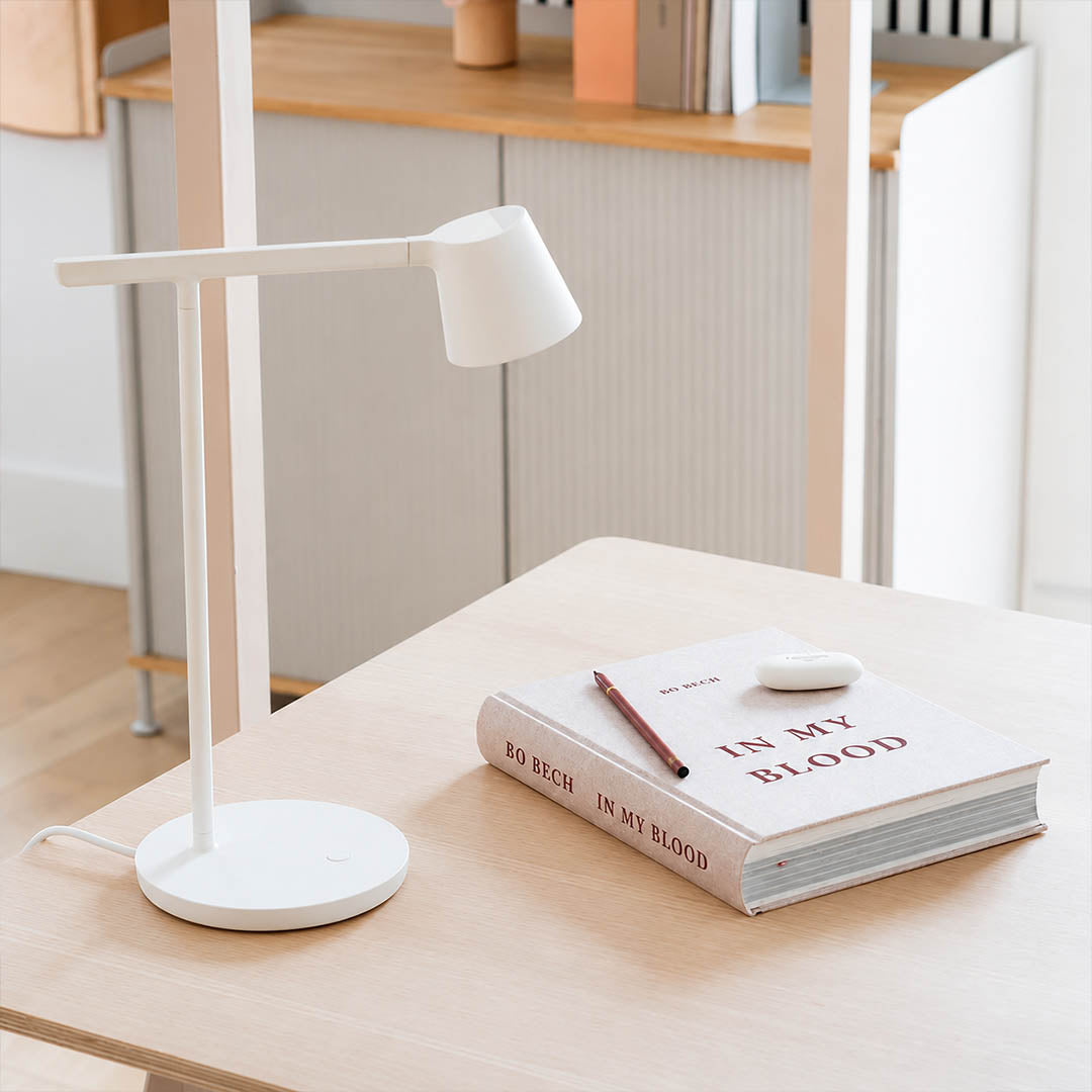 Perno table lamp black matte modern home office study desk workspace adjustable reading task Nordic Scandinavian minimalist focused productivity sophisticated lifestyle interior American home