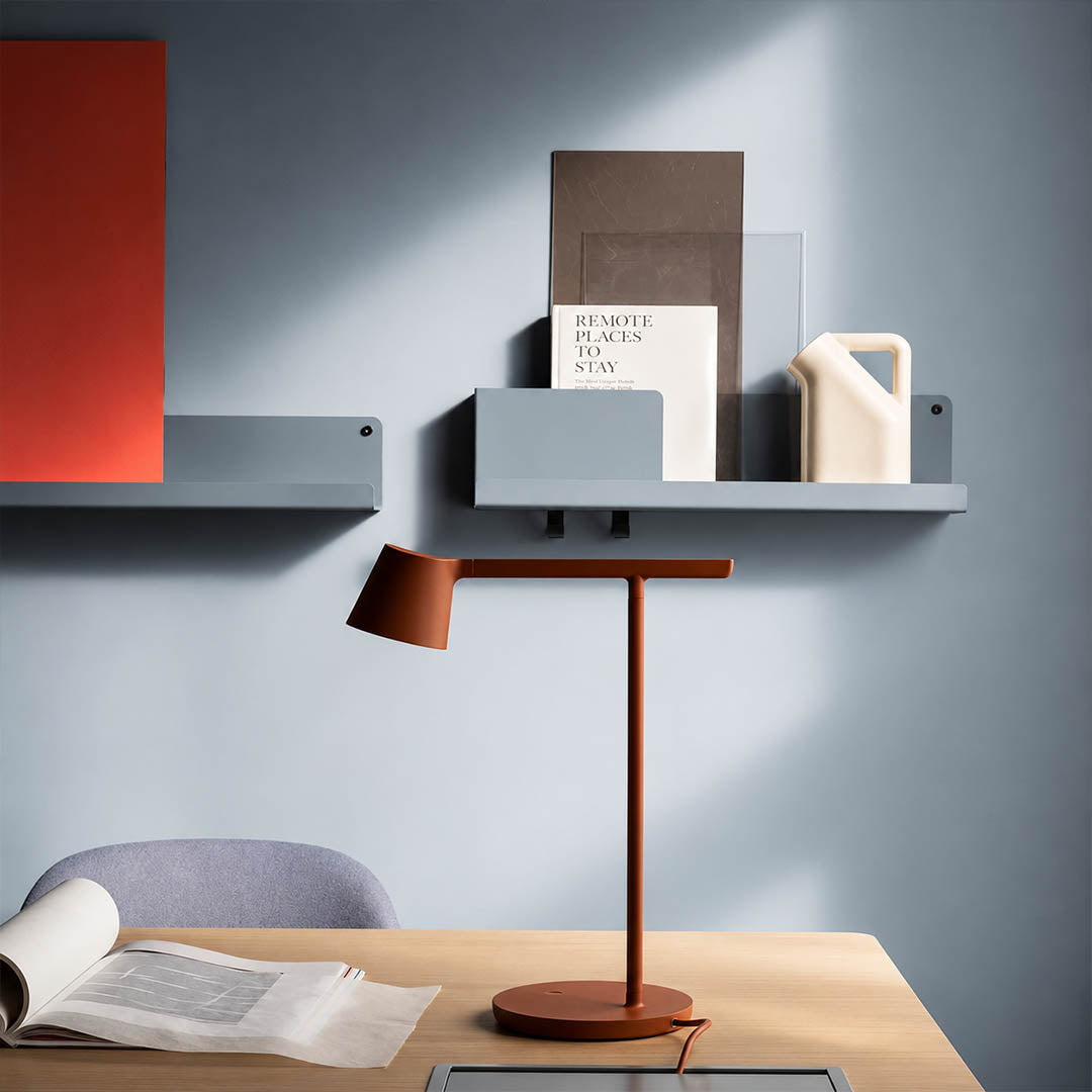 Perno table lamp matched pair black white modern shared workspace couple home office desk adjustable reading task Nordic Scandinavian minimalist coordinated productivity lifestyle interior American home