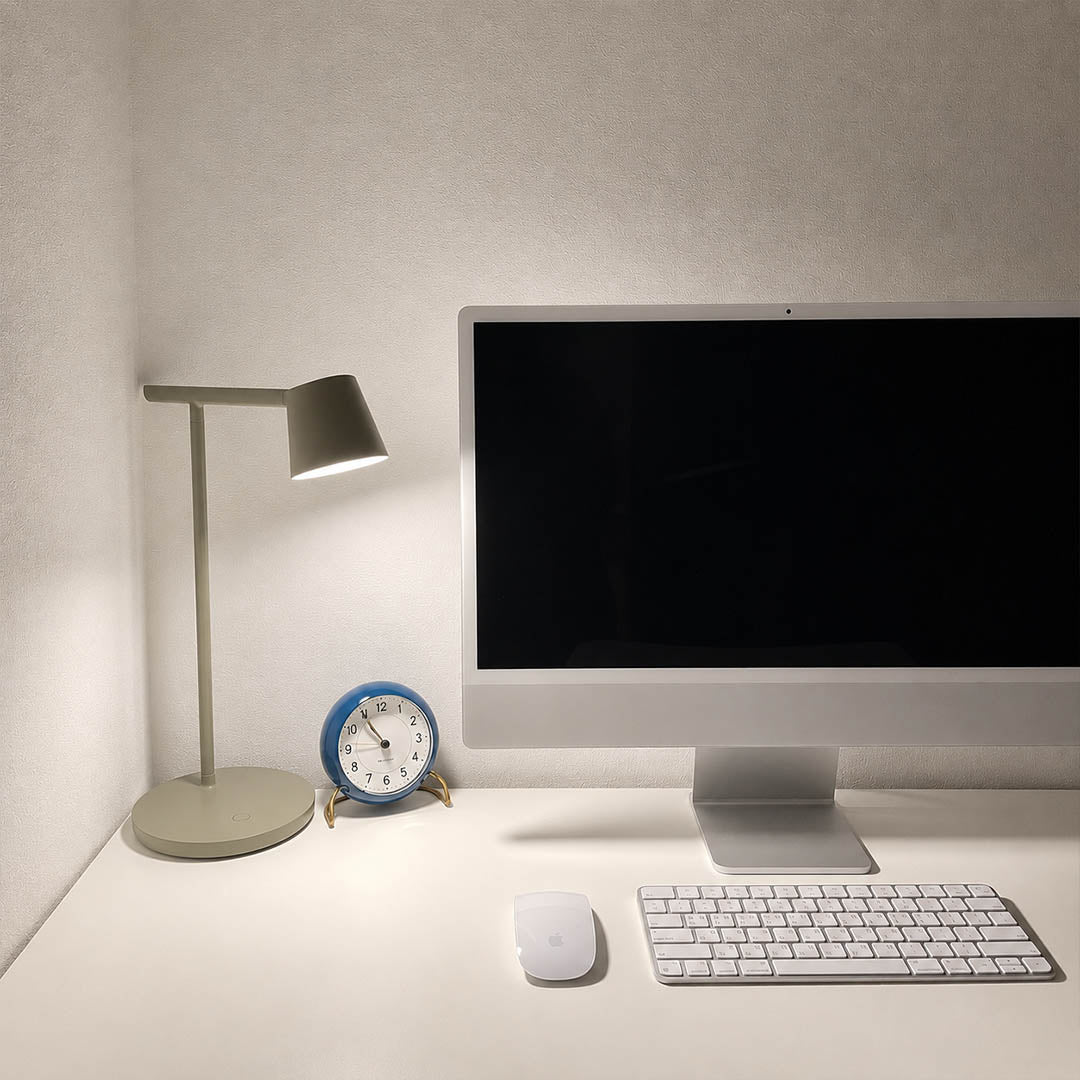 Perno table lamp red matte modern college dorm student desk study reading adjustable task Nordic Scandinavian minimalist colorful focused affordable stylish lifestyle interior American