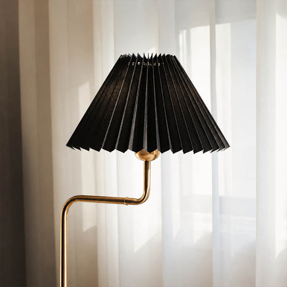 Pia pleated table lamp pleated fabric shade texture detail close up stylish craftsmanship