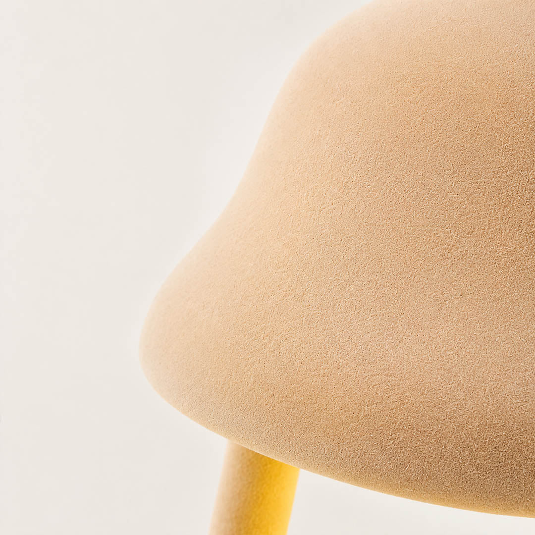 Pineo candle warmer lamp flocking resin soft velvet texture surface detail close up