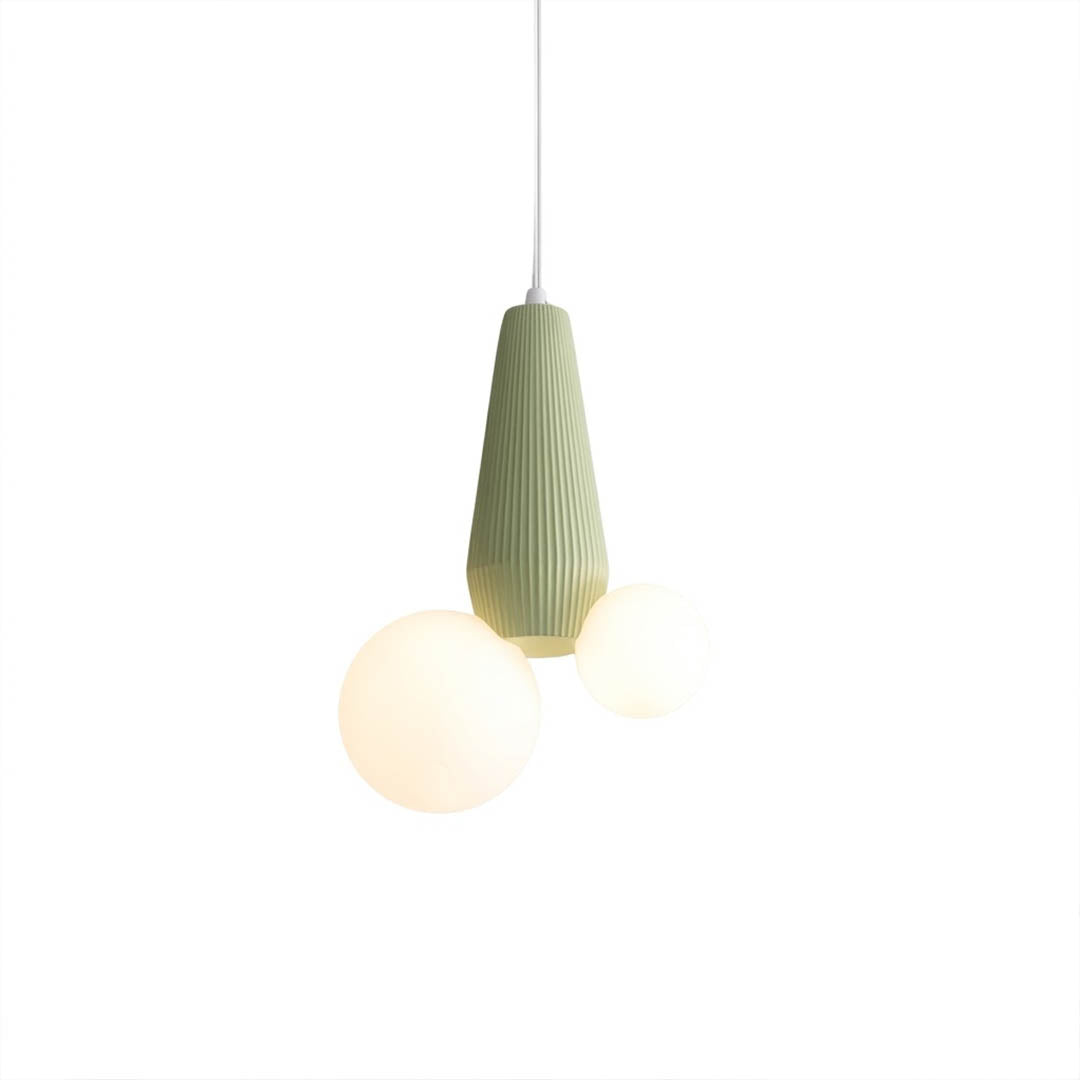 Pop mini pendant light colorful resin shade modern hanging lamp white background