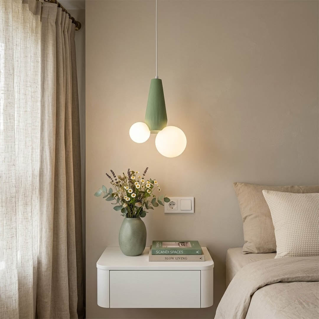 Pop colorful mini pendant light in kids room warm playful interior