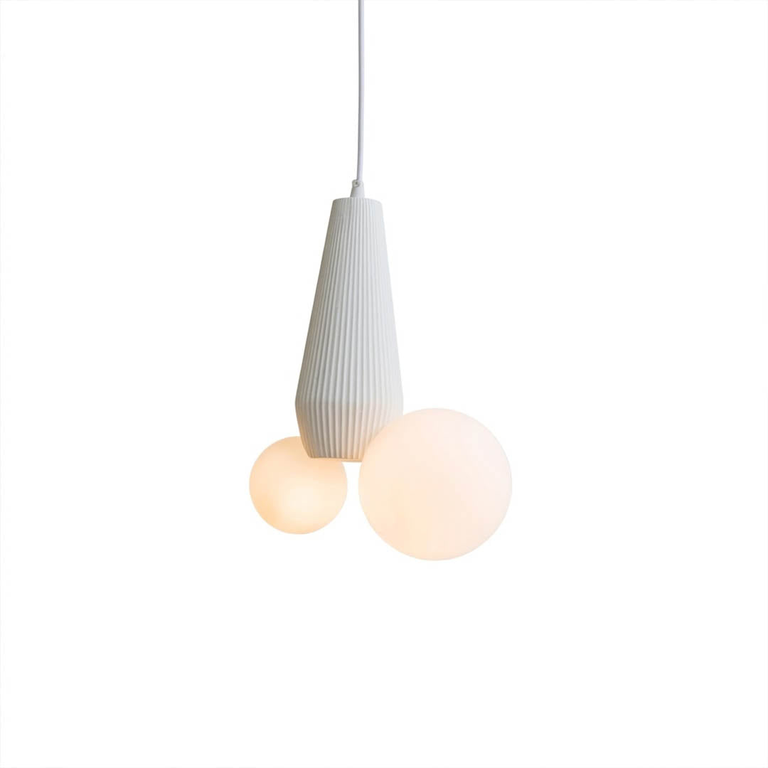 Pop mini pendant light colorful resin shade modern hanging lamp white background