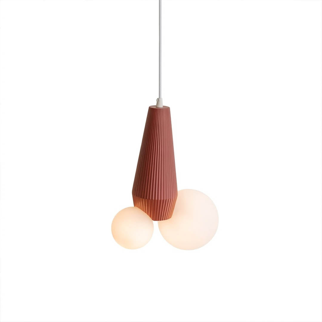 Pop mini pendant light colorful resin shade modern hanging lamp white background
