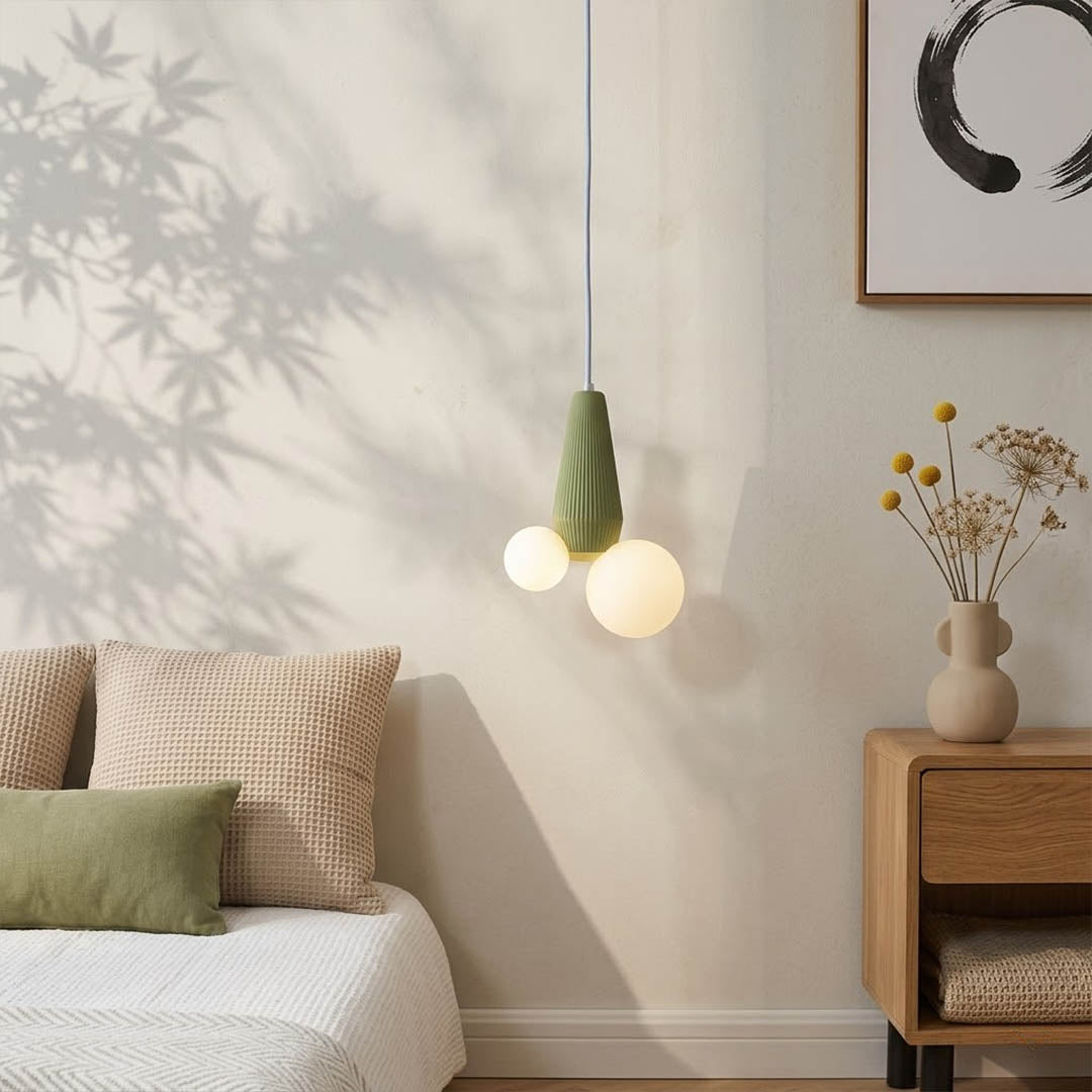Pop colorful mini pendant light in kids room warm playful interior