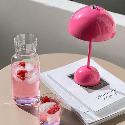 Poppy VP9 cordless mushroom lamp restaurant cafe hospitality multi color tables Mid Century designer intimate warm glow lifestyle