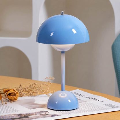 Poppy Yellow Signal Green VP9 cordless mushroom lamp desk creative workspace home office Y2K Mid Century designer lifestyle