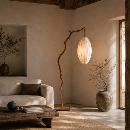 Ramo floor lamp black modern living room corner sofa side sculptural tree branch resin frame Japandi wabi-sabi organic warm ambient statement sophisticated American home lifestyle interior