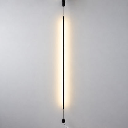 Riga floor-to-ceiling lamp with a 59 inch black LED tube, 15W