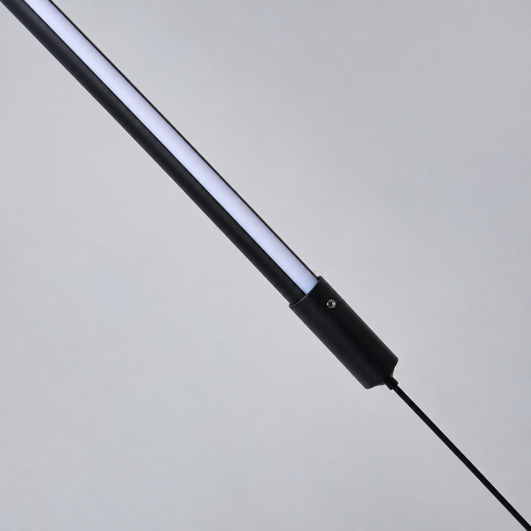 Close-up of the evenly lit PMMA diffuser on the slim Riga LED tube