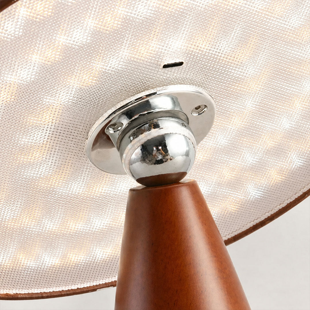 Rovena mushroom table lamp integrated LED light source warm glow detail close up