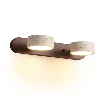 Saffron travertine vanity light 2 3 4 light configurations size comparison