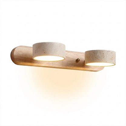 Saffron travertine vanity light 2 3 4 light configurations size comparison