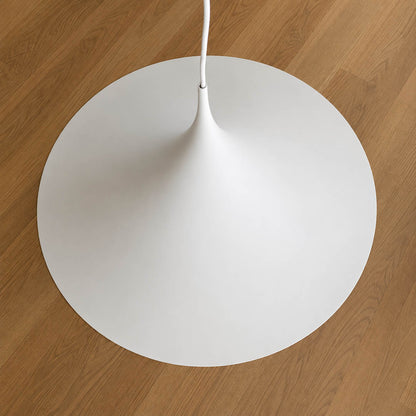 Semi pendant light enamel finish smooth glossy factory-cured saturated color durable metal steel detail close up material quality