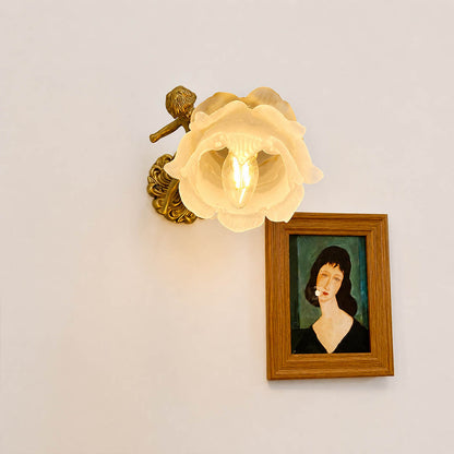 Serafino wall sconce brass finish angel pair French country dining room wall vintage warm ambient glow American home lifestyle interior