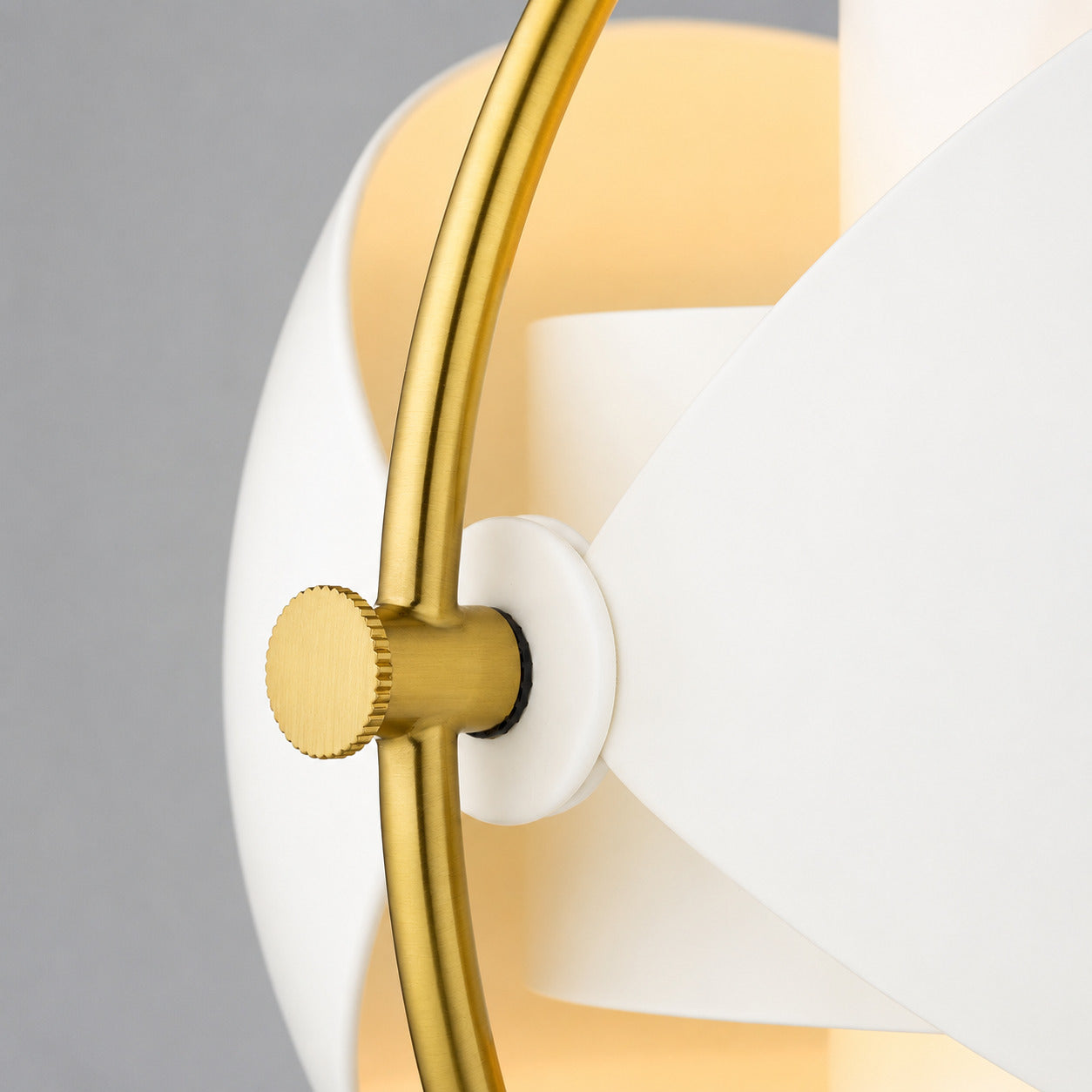 Sfera sculptural table lamp metal ball sculptural form artful shape detail close up craftsmanship