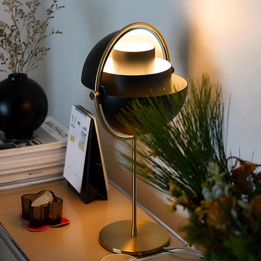 Sfera sculptural table lamp bookshelf desk accent glow metal ball sculptural cute American home lifestyle interior styled