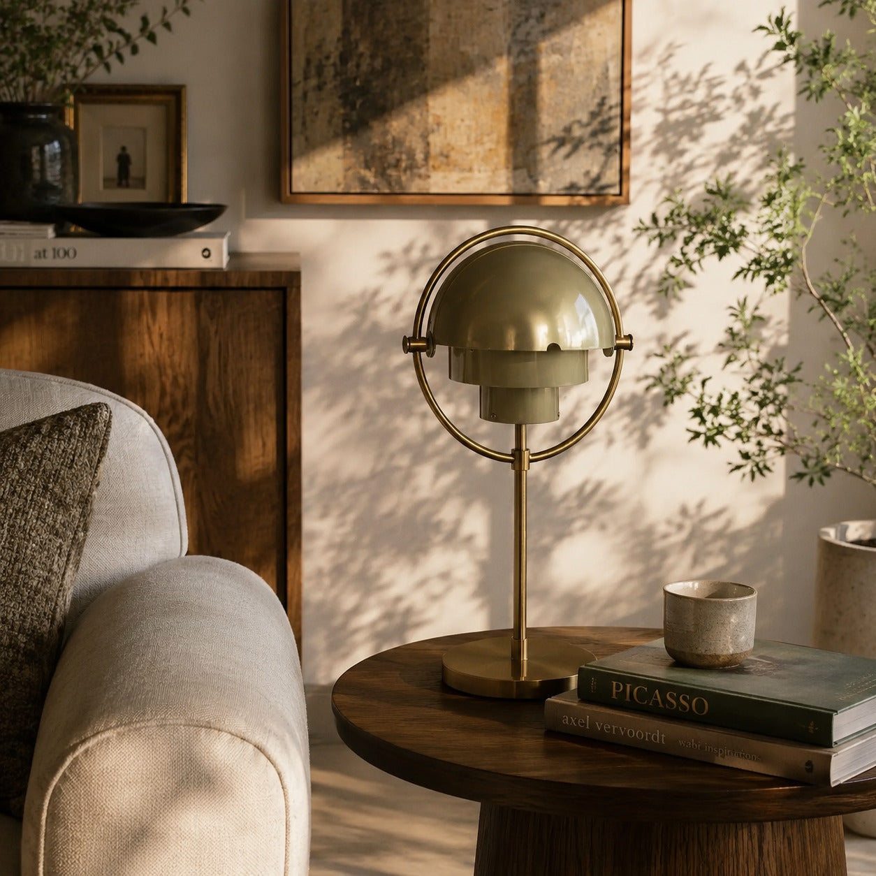 Sfera sculptural table lamp bookshelf desk accent glow metal ball sculptural cute American home lifestyle interior styled