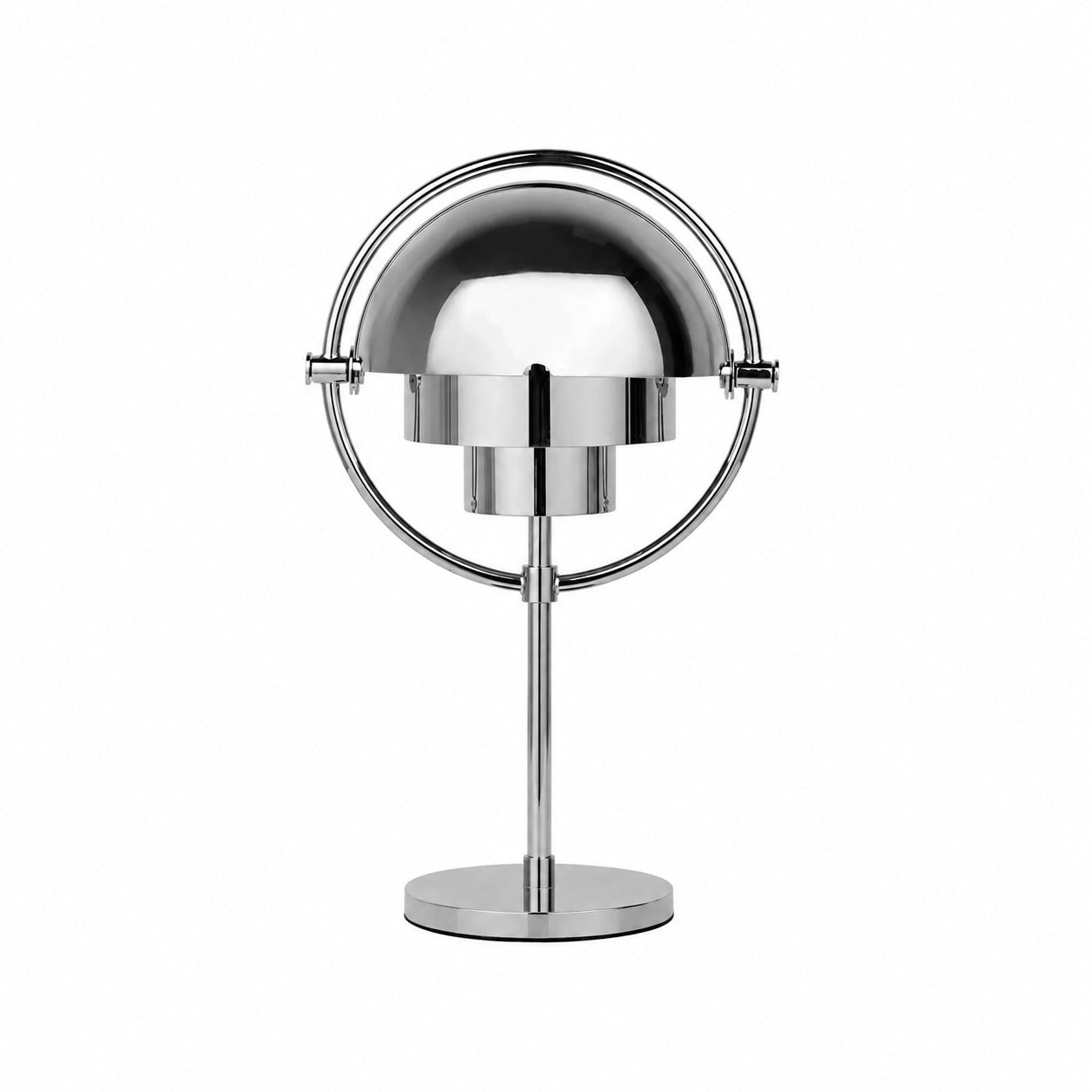 Sfera sculptural table lamp illuminated glow metal ball sculptural modern cozy white background