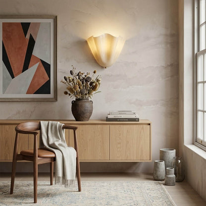 Shellie amber wall sconce bedside bedroom warm coastal glow above headboard mid century interior