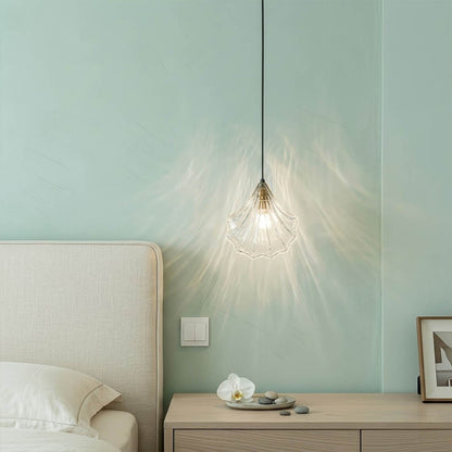 Shellie amber coastal pendant single hanging beside bed bedroom nightstand replacement warm amber glow beach house bedroom