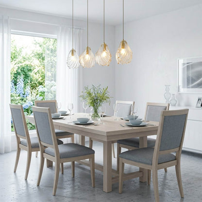 Shellie Coastal Collection complete installation pendant light and wall sconce together in beach house unified architectural lighting