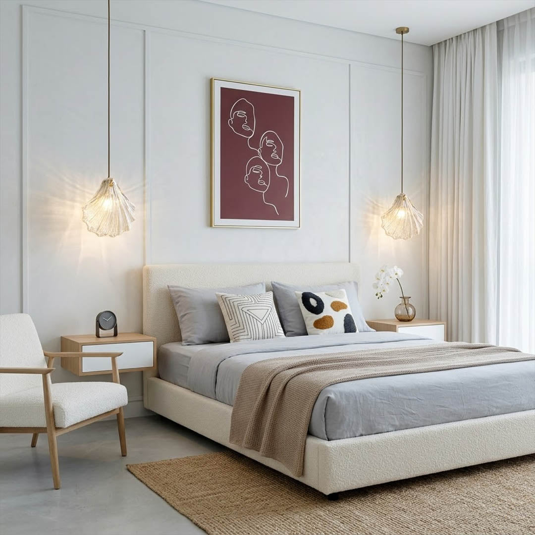Shellie amber coastal pendant single hanging beside bed bedroom nightstand replacement warm amber glow beach house bedroom
