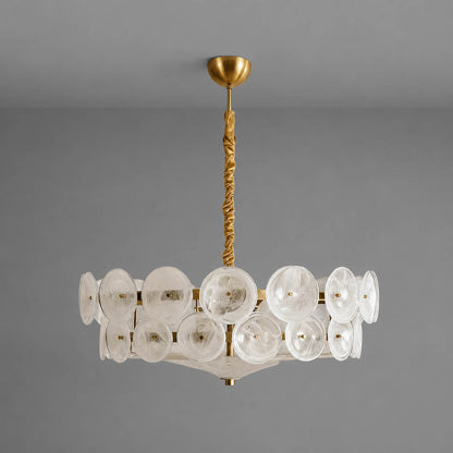 Sienna Murano style vintage glass cluster chandelier Sage Green Cottagecore Mid Century Italian bronze frame botanical white background