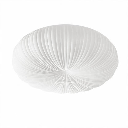 Soren smart LED flush mount ceiling light 18 inch drum profile modern minimalist Scandinavian White integrated LED white background