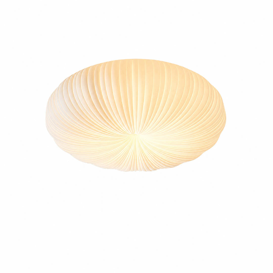 Soren smart LED flush mount ceiling light 18 inch drum profile modern minimalist Scandinavian White integrated LED white background