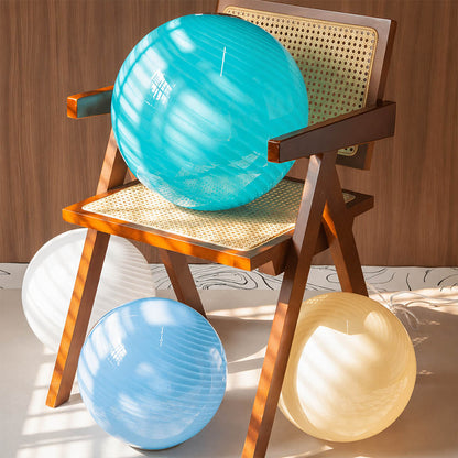 Spira pendant light 5 colors comparison yellow pink light blue blue white candy spiral ribbed hand blown glass sphere palette reference