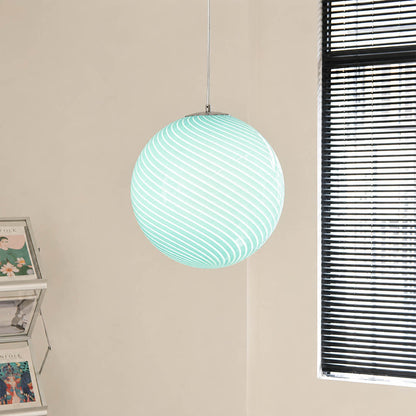 Spira pendant light hand blown glass sphere craftsmanship authentic Italian Murano tradition inspired transparent translucent detail close up handmade unique