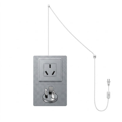 Stuberlighting 196-inch plug-in pendant light cord with on/off switch, ideal for swag lamps.