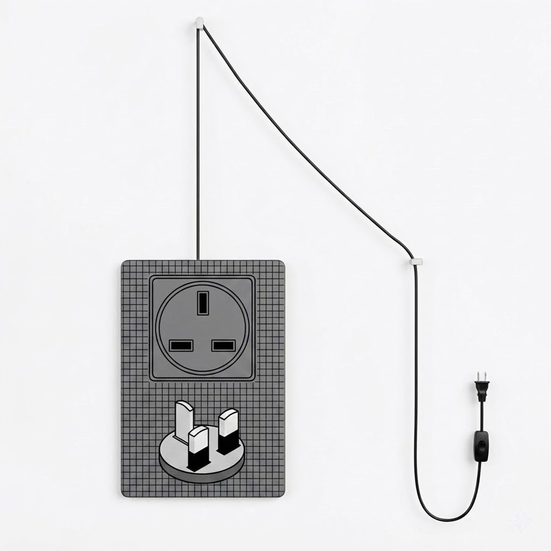 Stuberlighting 196-inch plug-in pendant light cord with on/off switch, ideal for swag lamps.