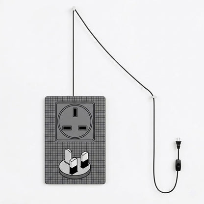 Stuberlighting 196-inch plug-in pendant light cord with on/off switch, ideal for swag lamps.