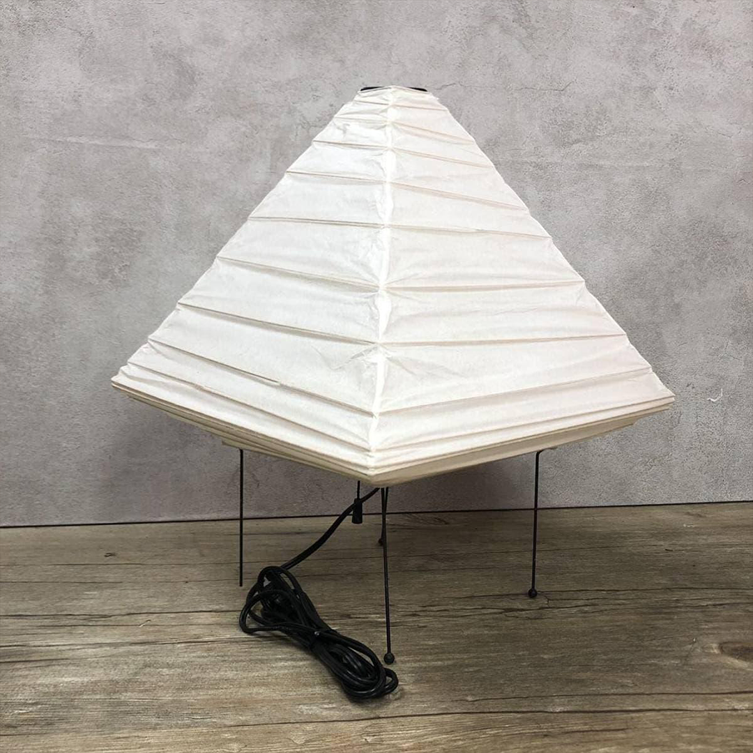 Stuberlighting Washi Paper 5X Table Lamp, Handcrafted Akari-Inspired Pyramid Lantern