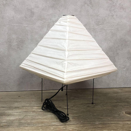 Stuberlighting Washi Paper 5X Table Lamp, Handcrafted Akari-Inspired Pyramid Lantern