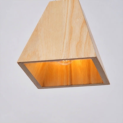 Tavo geometric wood wall light geometric faceted wood shade natural grain texture detail close up sculptural craftsmanship