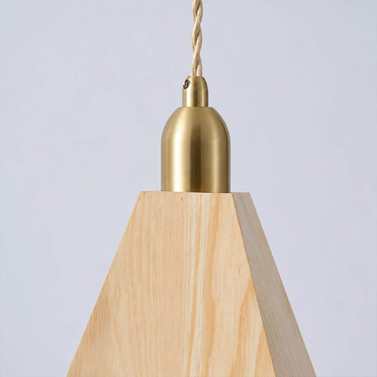 Tavo geometric wood wall light brass detail hardware accent finish close up warm refined minimal