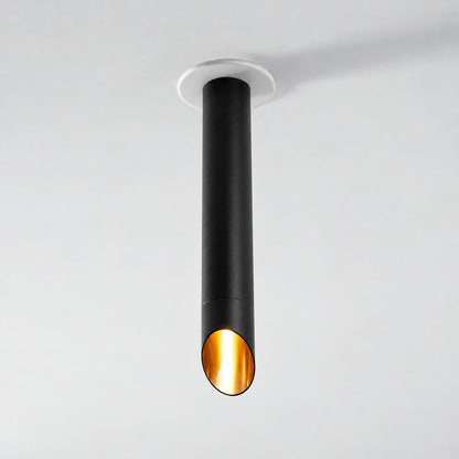 Close-up of the slim 2.5-inch tube body of the Tubo surface-mounted ceiling downlight
