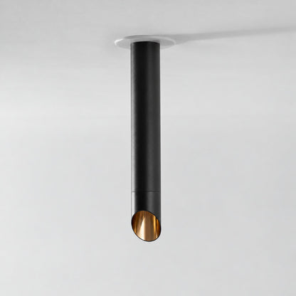 Close-up of the slim 2.5-inch tube body of the Tubo surface-mounted ceiling downlight