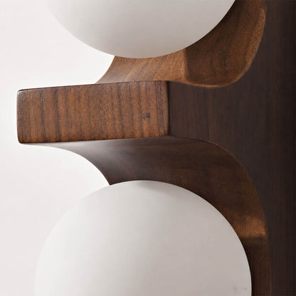 Verena double wall sconce wood grain natural texture walnut oak finish detail close up quality