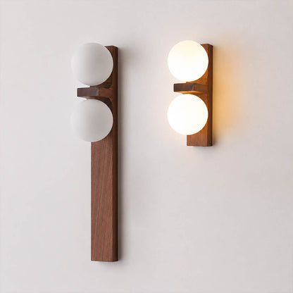 Verena double wall sconce two sizes short tall 10 19 inch height comparison reference vertical proportional
