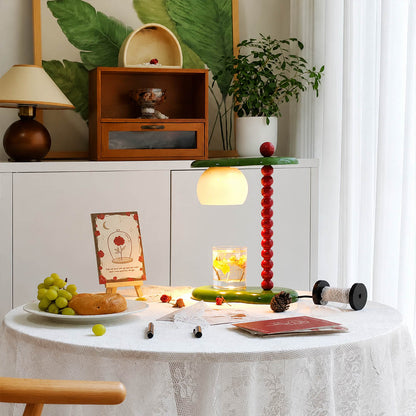 Vero colorblock table lamp living room side end table warm glow two tone compact colorful American home lifestyle interior styled