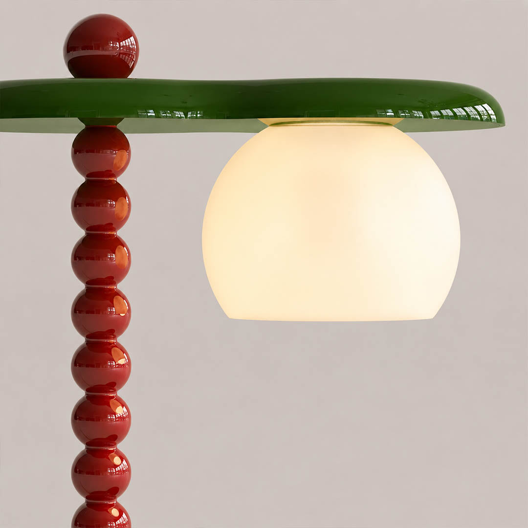 Vero colorblock table lamp white glass shade textured soft finish detail close up