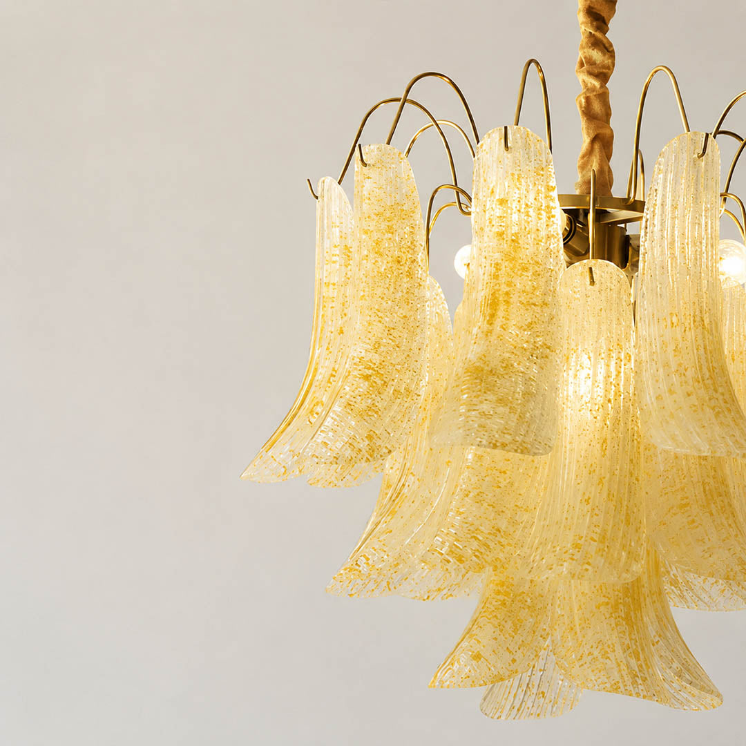 Verona individual flower shade hand blown Murano natural variation craftsmanship Italian artisan detail close up authentic premium quality centuries old